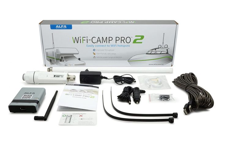 L'antenne extérieure WiFi Camp Pro 2 d'Alfa est disponible pour environ 120 euros.&nbsp;</span><span>©&nbsp;Fabricant